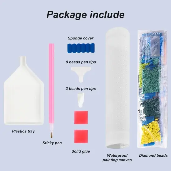 Diamond Art Painting Kits for Adults Flower, Round Full Drill Diamond Art Kits, 5D DIY Paint with Diamonds Crafts {5}