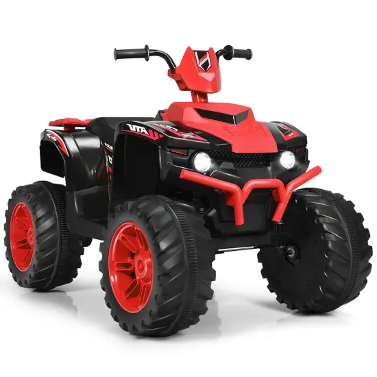 Iron Kids ATV Ride-On with Music, USB and 2 Speeds White {10}