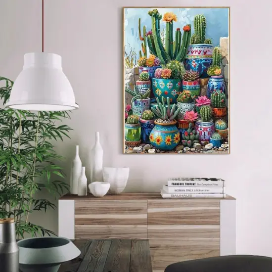 Paint by Numbers Kit for Adult, Adults' Paint-by-Number Kits, Cactus Acrylic Simple Painting by Numbers Kits on Canvas, Digital Oil Number Painting Kits {5}