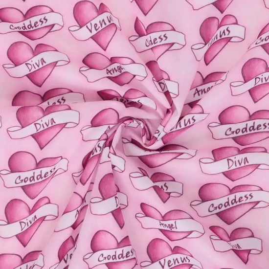 Mook Fabrics Love Angel Printed PUL Fabric [60 in. Wide] Pink - By The Yard {2}