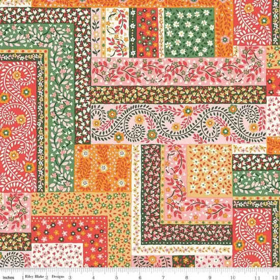Liberty Tudor Celebration Patchwork Scarves 01667442B 44"/45" Fabric Per Yard {1}