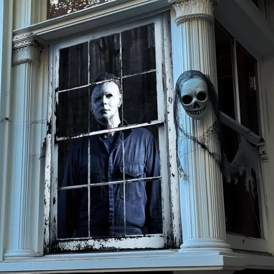 Scary Halloween Window Clings - Blue {4}