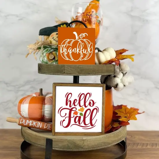 56pcs - Pumpkin Stencil Autumn Leaf ,3inch Fall Stencils for Painting on Wood {2}