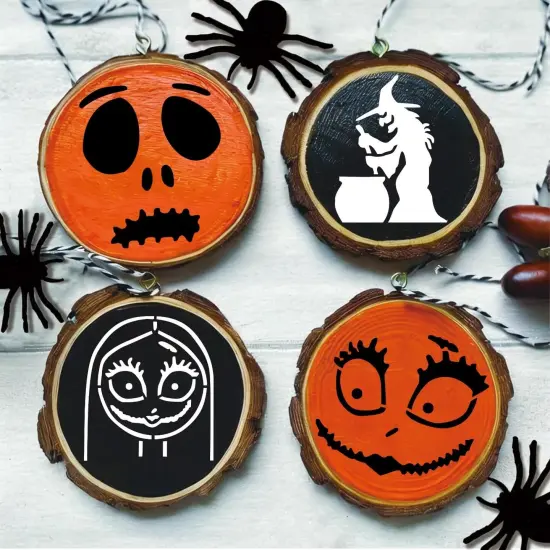 48 PCS Halloween Stencils Reusable, Ghost Bat Witch Spider Pumpkin Stencils {3}