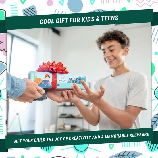 Whittling Set Includes Safety Wood Carving Knife for Kids {2}