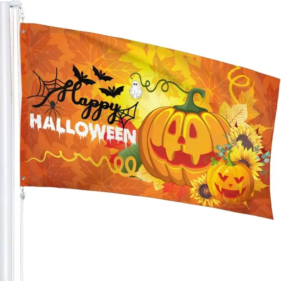 Halloween Pumpkin Flag 3x5 Ft Outdoor Decoration {2}