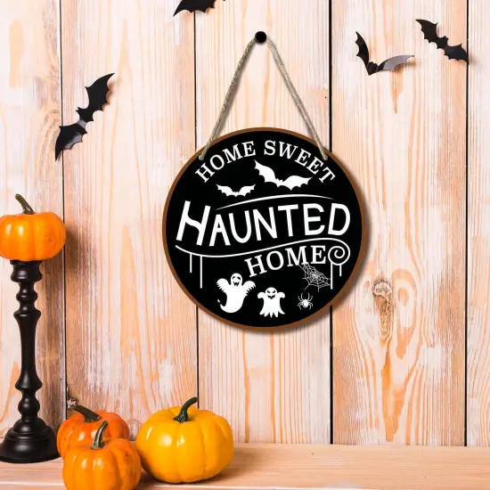 Sweet Haunted Home Wood Sign Plaque {2}