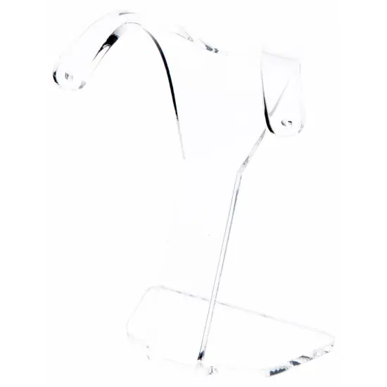 Plymor Clear Acrylic Divided Pair Hanging Earring Display Stand, 3.125" W x 1.75" D x 4" H {1}