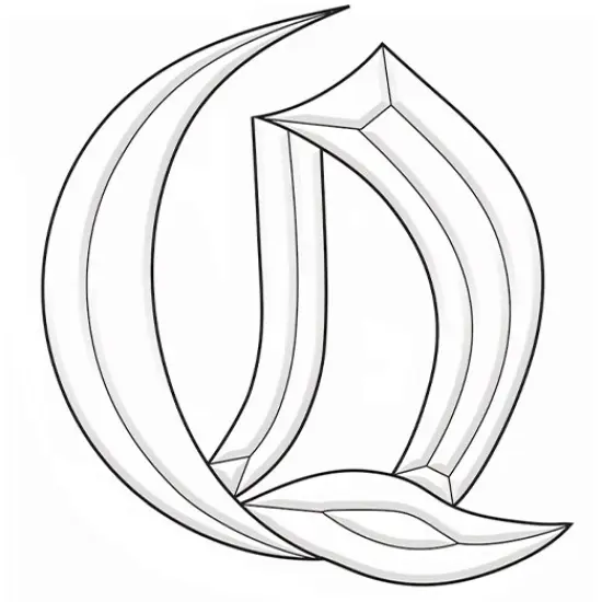 5" x 5-3/4" Exquisite Clear Glass Letter Q Bevel Cluster BLQ {1}