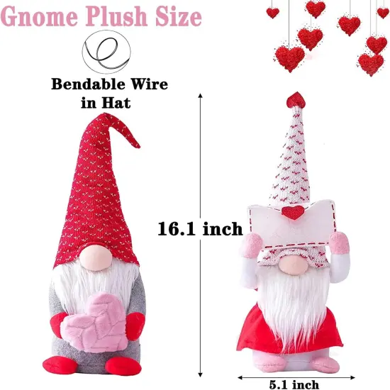 2Pcs Valentines Day Gnomes Decorations {2}