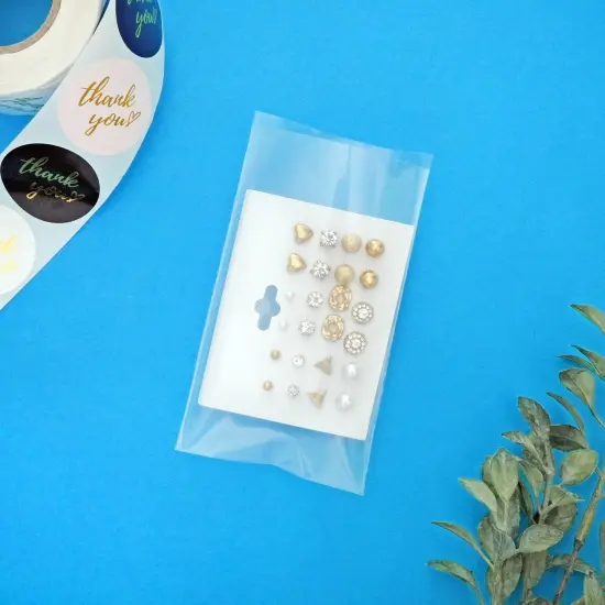 Plymor 3" x 5", 4 Mil Flat Open Clear Plastic Poly Bags {3}