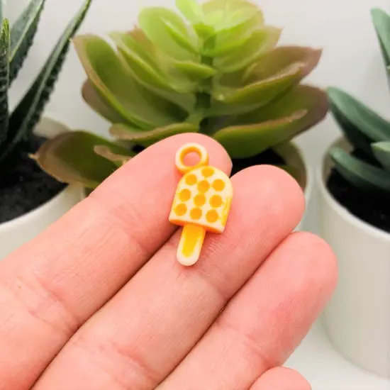 Multi-color Acrylic Ice Cream Bar Charms, 22x12mm {3}