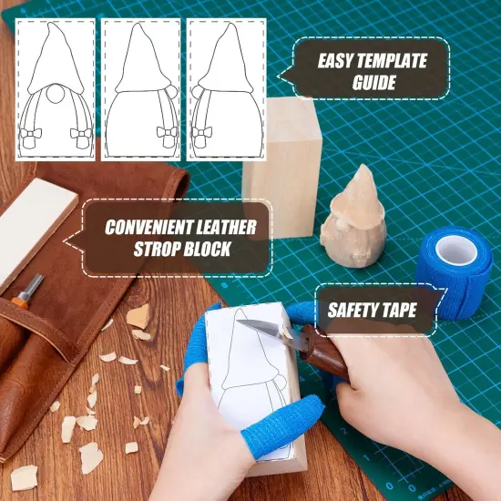 All-in-1 Wood Carving Tools with Video Tutorials & Template {3}