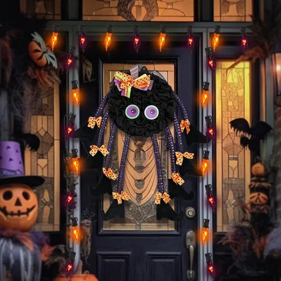 27.8Ft Orange and Purple Halloween Lights Flame String Lights {4}