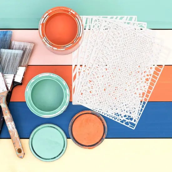 2 Pieces Leopard Stencils Animal Cheetah Stencils (5.9 x 8.3 Inch) {4}