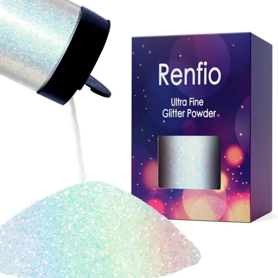 Iridescent Ultra Fine Glitter Powder - Colorful White {1}