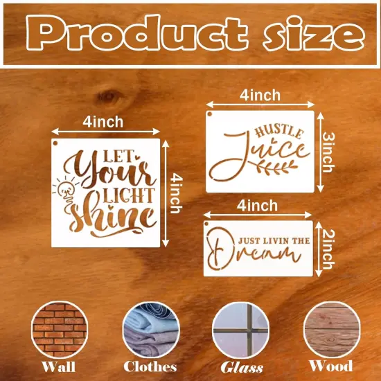 20 Pcs Word Stencils {5}