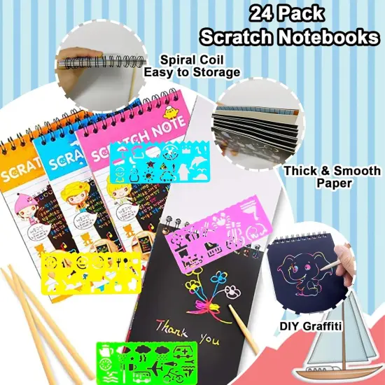 24 Pack Scratch Notebooks {4}