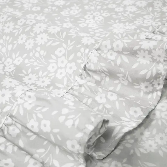 Soft Fabric 6-Piece Ruffle Floral Bedding Sheet Set Polyester {3}
