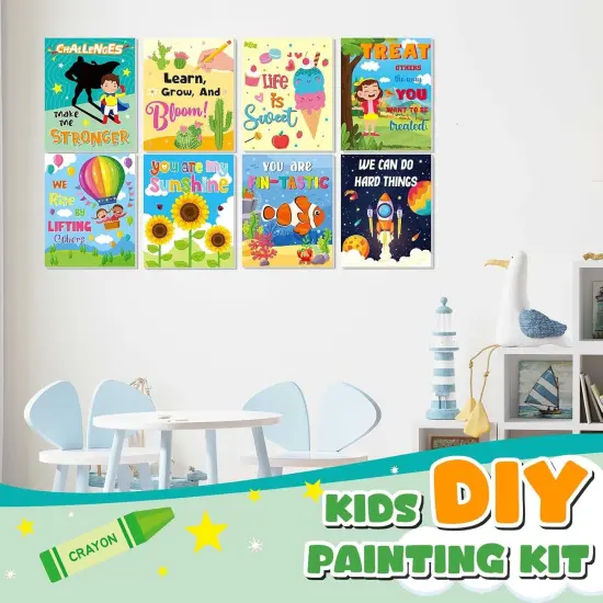 12 Pcs Pre Drawn Canvas for Painting - Motivational {4}