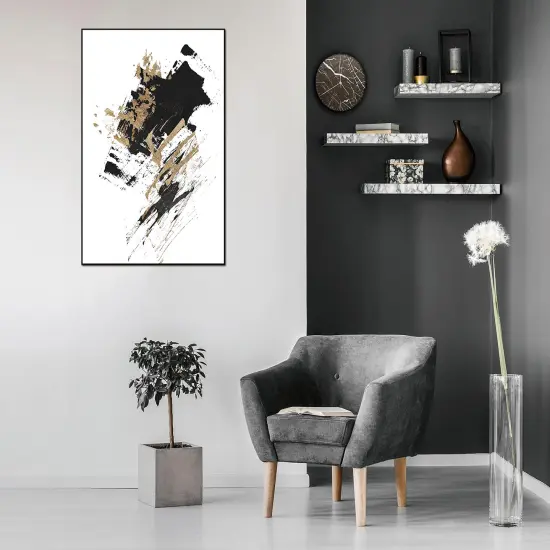 Whiteline Modern Living Nina 48""x32"" Canvas Wall Art, Black PS Frame {1}