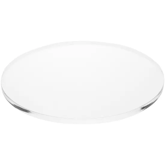 Plymor Clear Acrylic Round Standard-Edge Display Base, 6" W x 6" D x 0.25" H {1}