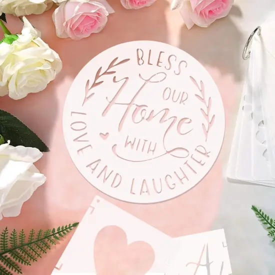 Welcome Stencils for Painting on Wood, 12&rdquo; Round Stencils for Painting {3}