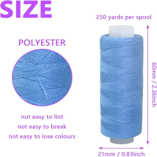 Polyester Sewing Thread, 30 Spools of 250 Yards Each {2}