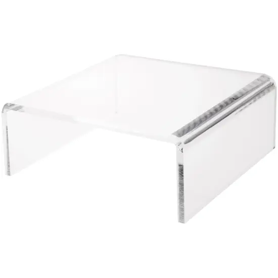 Plymor Clear Acrylic Short Square Display Riser, 4" H x 10" W x 10" D (3/8" thick) {1}