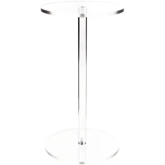 Plymor Clear Acrylic Round Barbell Pedestal Display Riser {1}