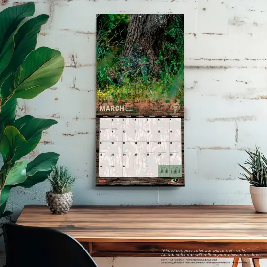 Mossy Oak American Camo OFFICIAL | 2026 12 x 24 Inch (Hanging) Monthly Square Wall Calendar | Plastic-Free {5}
