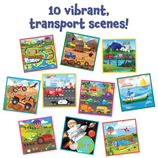 Magic Scratch Paper - Transport - 10 Vibrant Scenes {4}