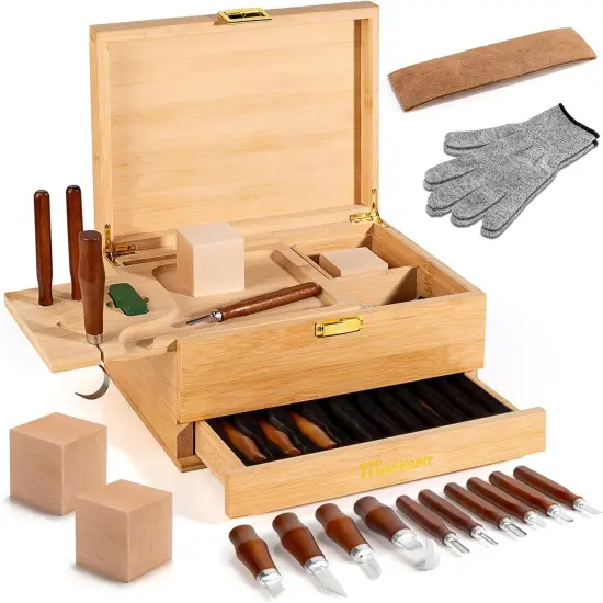 17-in-1 Wood Carving Kit (Brown) {2}