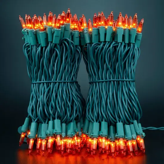 200 Orange Christmas String Lights, Pack of 2 Sets 33 Feet {2}
