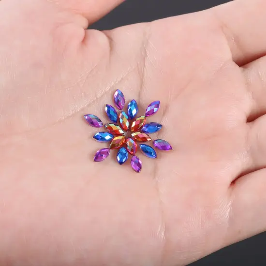 1200 Pieces 12 Colors Shiny Rhinestones Horse Eye Rhinestones Flat Back {3}