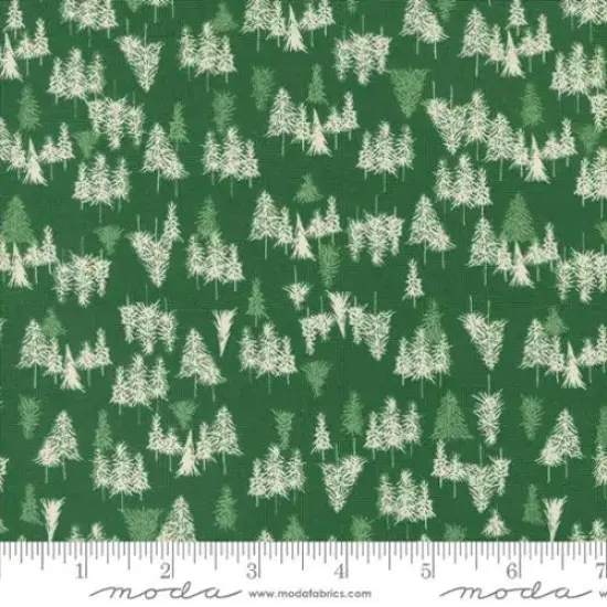 Cozy Wonderland Holly Green Pine Trees44"/45" Fabric Per Yard {1}