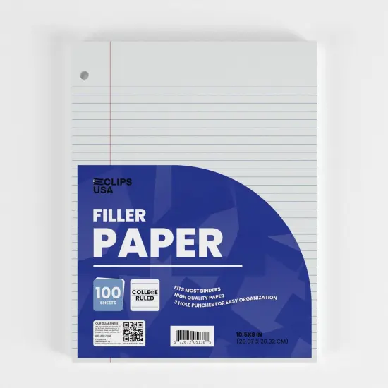 Filler Paper College-Ruled White 100 Sheets &ndash; 48 Packs {2}