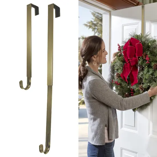 Haute Decor Adjustable Length Wreath Hanger - 20 Lb. Capacity White {7}