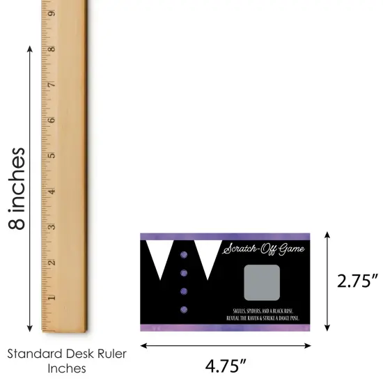 Big Dot of Happiness Goth Girl Party Game Scratch Off Cards, Fun Activity for Kids, Halloween or Gothic Birthday Party Game for Girls - 22 Count {6}