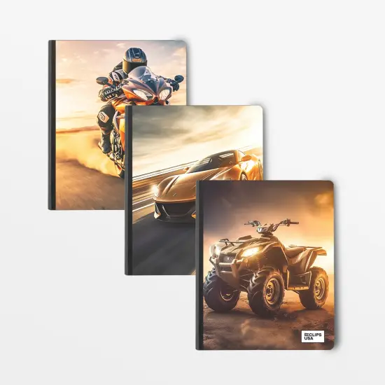 Cars & Motorcycle Composition Notebook, Wide-Ruled &ndash; 48 Ct {1}