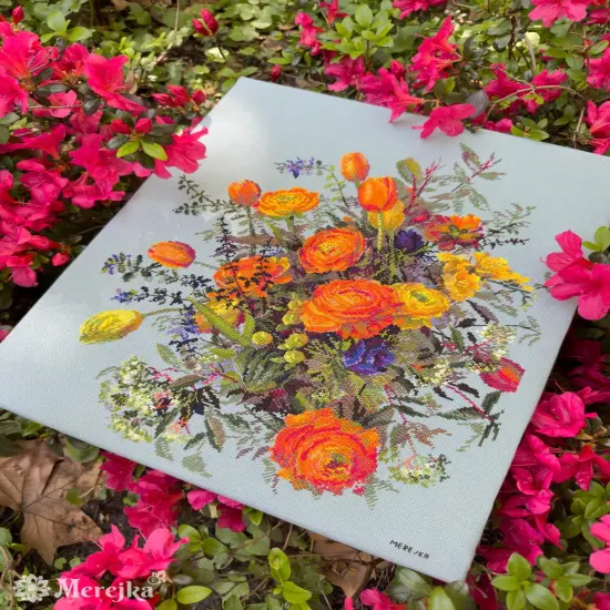 Sunlit Petals K-270 Counted Cross-Stitch Kit {3}