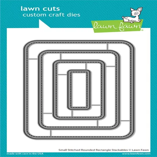 Lawn Cuts Custom Craft Die-Small Stitched Rounded Rectangle {1}