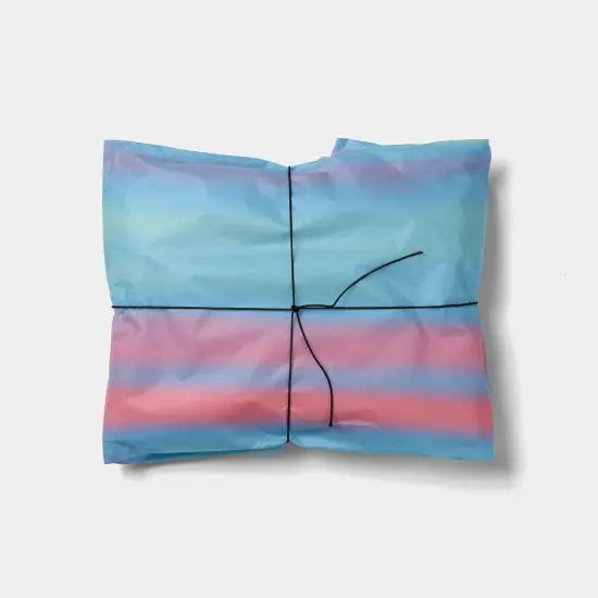 Pink and Blue Blurred Stripes Gift Wrap {1}