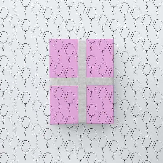 ASCII Art Balloons Gift Wrap Paper {2}