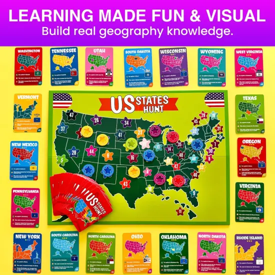 Board Game - States of America Geography for Kids and Families {5}