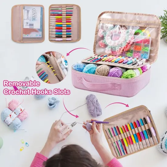 Crochet Kit for Beginners with Yarn Storage Bag {3}