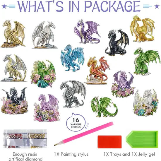 Dragon Diamond Painting Magnets {3}