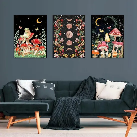 3 Pack Mushroom Diamond Painting Kits for Adults {2}