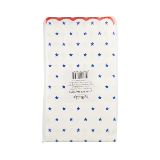 Blue Stars Scallop Guest Napkin {4}