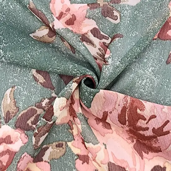 1 Yard Dark Ivy Yoryu Chiffon Apparel Fabric, Sheer, Lightweight, 57/58" Wide,100% polyester {1}